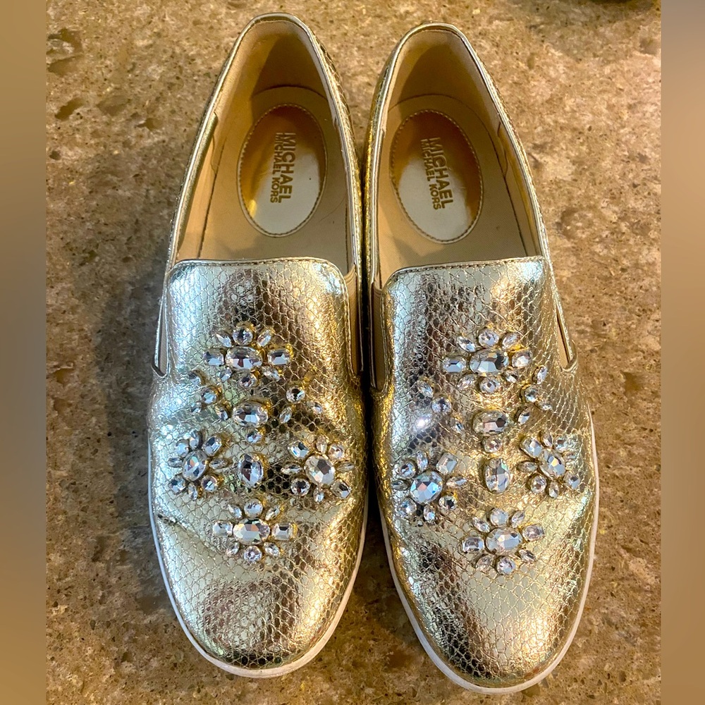 Michael Kors slip-ons with gems size 9.5